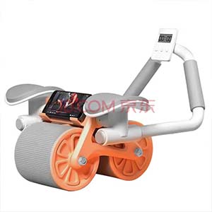 KDST健腹轮自动回弹收腹卷腹运动男女腹肌轮肘撑滚轮减肥健身器材家用 【活力橙】电子计时肘撑设计/健腹二合一/自动回弹